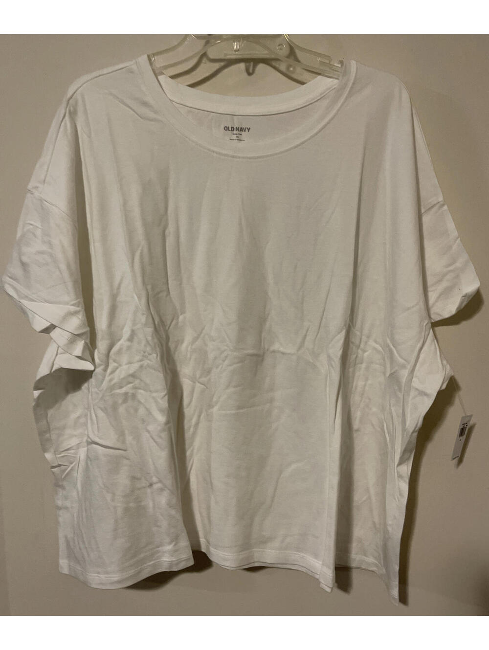 Old Navy Womens 4x White Short-Sleeved Lightweight Cropped Tshirt NEW! A4089 - Picture 1 of 3